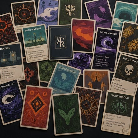 Branded trading cards with logo