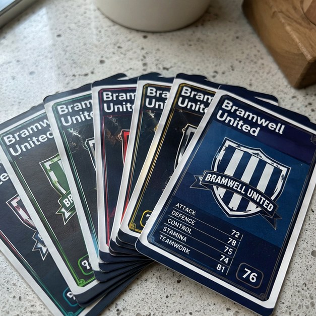 Custom trading cards — customer photo