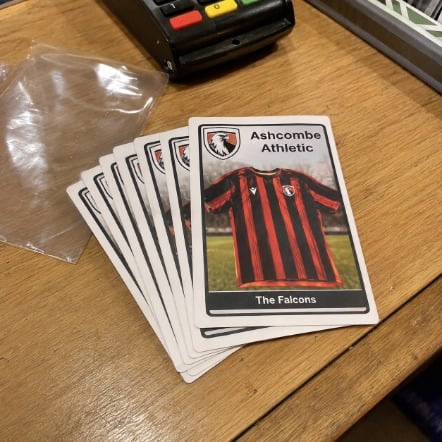 Trading cards with logo printing